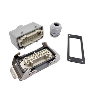 หัวต่อสำหรับงานหนัก HDC-HE-006 010 016 024 032 048เชื่อมต่อสกรู16A 500V ปลั๊กเชื่อมต่ออุตสาหกรรมการบินรูปสี่เหลี่ยมผืนผ้า - Product Image 5