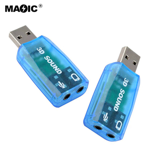Mini Portable <strong>USB</strong> 2.0 3D Virtual 5.1 Soundtrack Sound <strong>Card</strong> External 2CH Speakers Microphone Earphone Interface for PC Computer - Product Image 3