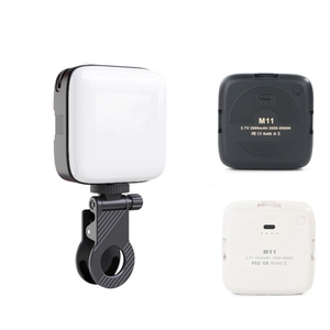 2000mAh şarj edilebilir Mini M11 telefon Video kamera işık Bi renk cep kamera için klip ve 1/4 vida ile dolgu ışığı telefon - Product Image 1