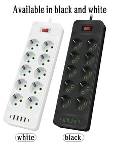Anahtar ve priz çıkışlı 3 yollu/6 yollu güç elektrik uzatma prizi - Product Image 3
