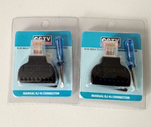 8 Pin AV Terminal Screw to <strong>RJ45</strong> Ethernet Male Adapter Converter Block Plug for CCTV CAMERA - Product Image 4