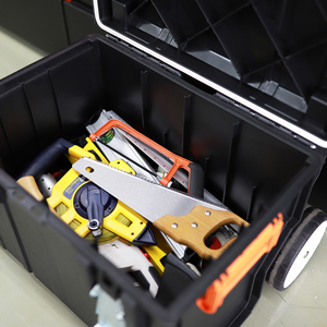 VERTAK可堆叠塑料移动工具箱手推车防水滚动工具箱，带储存和运输用轮子 - Product Image 5