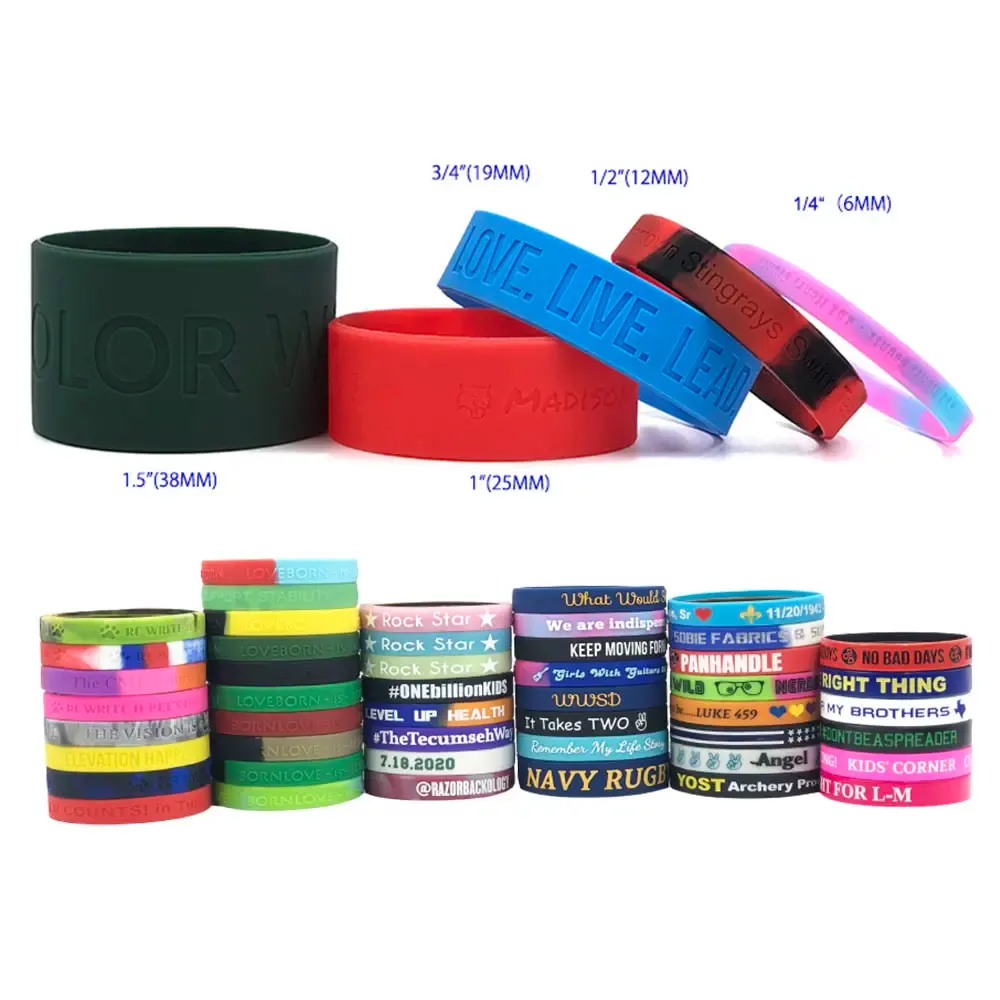 Promotional High Quality Sports Silicon Wrist band Custom Silicone Bracelet