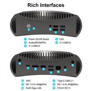 EGLOBAL-ordenador de escritorio pequeño con DP HD tipo C USB3.1, 10Gbps, 4K, Win10, Gaming Mini Pc, 10 Gen i5 10210U I7 10510U - Product Image 3