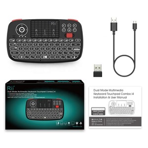 Rii-teclado inalámbrico Mini BT, 2,4 GHz, Dual Modes, portátil, diapasón retroiluminado, ratón táctil - Product Image 5