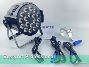 BAMP1861 <strong>Led</strong> Par Can 18pcs 12W RGBWAUV 6 in 1 Light With PowerCon Design - Product Image 5