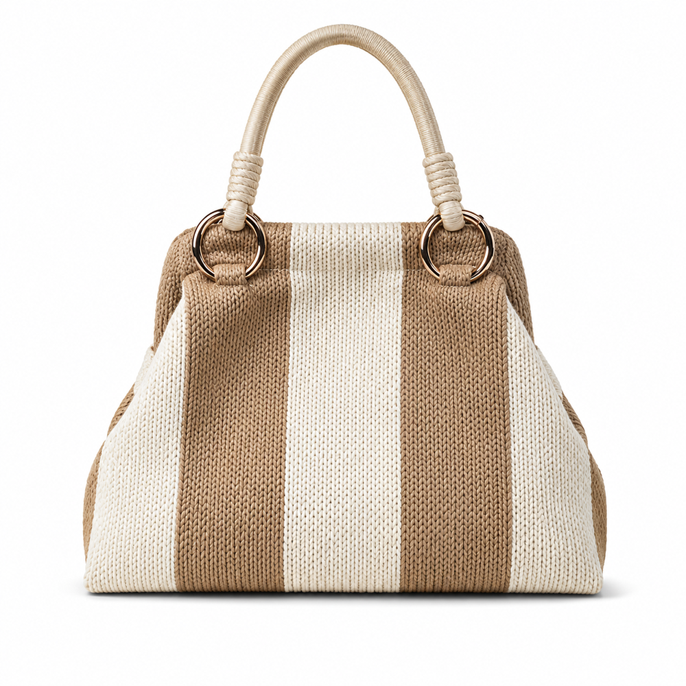 Brown Beige Colorblock