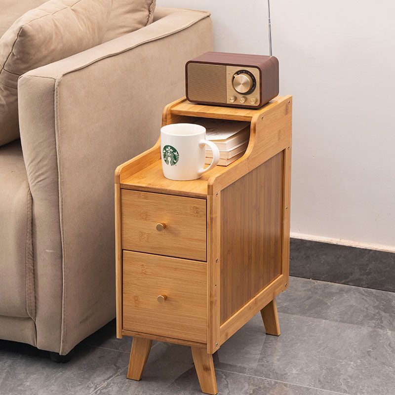 Table de chevet couleur bois-modèle étroit 20cm