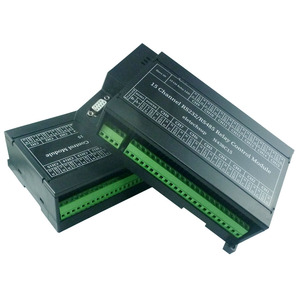 2 in 1 15ch RS485 RS232 Modbus RTU relè PLC DO PC UART porta seriale interruttore Controller DC 12V 24V