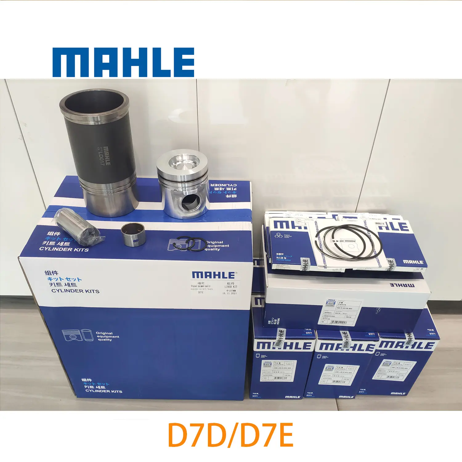Hoge Kwaliteit Originele Mahle Dieselmotor D7E D7D Cilinder Liner Kit Voor Graafmachine Volvo EC290 EC290B Onderdelen