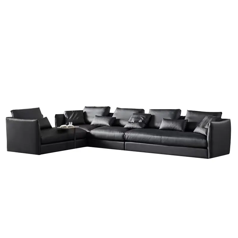 Hot bán sang trọng ý thiết kế đồ nội thất phòng khách Napa sofa da chính hãng