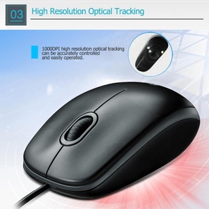 A buon mercato originale Mouse M100R Usb PC Full Size 1000DPI cablato Mouse per Computer ottico per uso ufficio a casa - Product Image 6