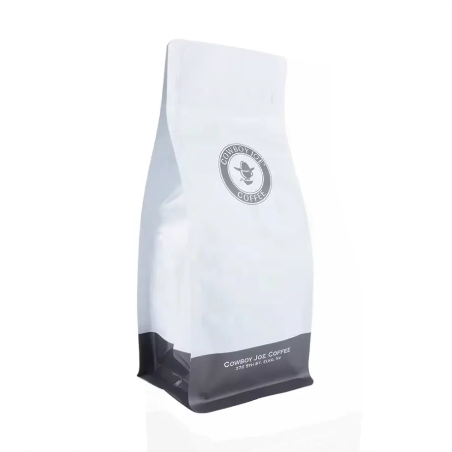 Pochette à fond plat de haute qualité sac en plastique de café anti-odeur