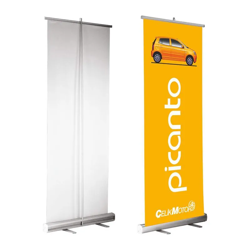 Roll Up Banner Stand Display Impression Aluminium Affichage d'exposition extérieure de haute qualité