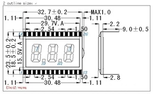 Modulo schermo LCD di fabbrica personalizzato TN STN FSTN VA sette segmenti - Product Image 6