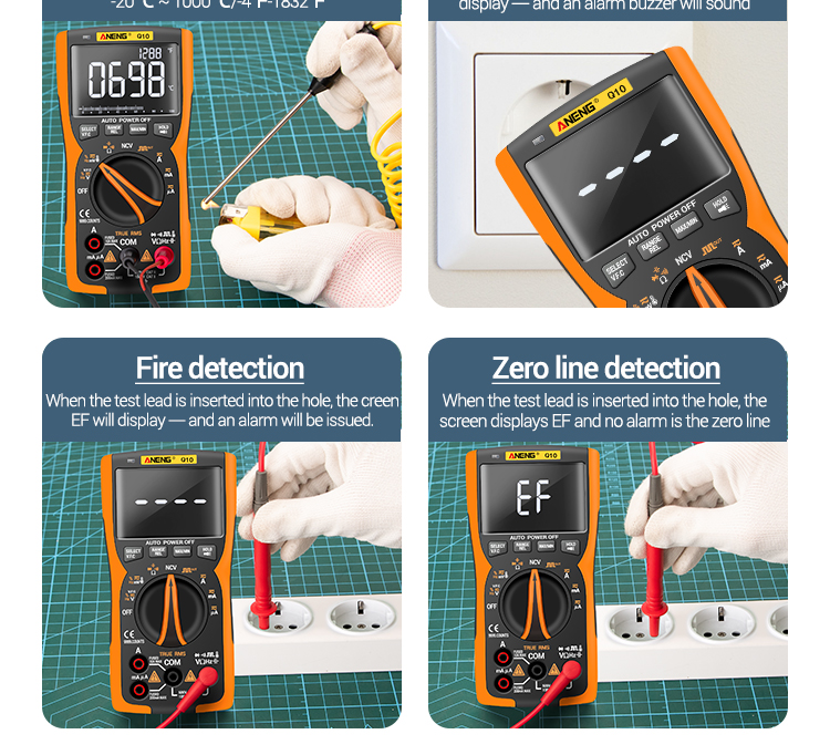 ANENG Q10 Pro Digital Multimeter 9999 Professional Tester Multimetro True RMS Analog DIY Transistor NCV Testers Lcr Meter