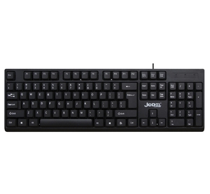 Teclado numérico con cable USB de perfil bajo de tamaño completo de 104 teclas para oficina de negocios para PC de escritorio con logotipo personalizado soporte en inglés