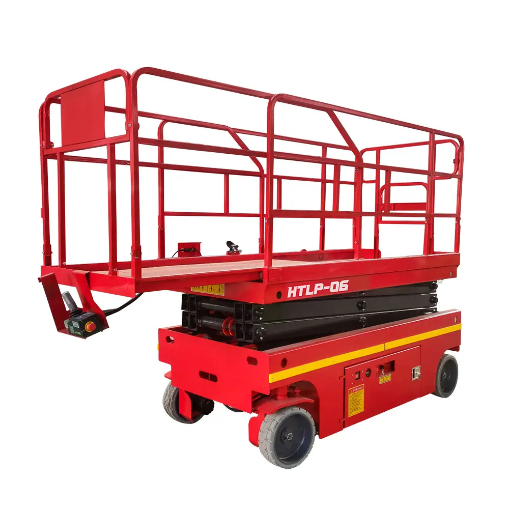 6m 8m 10m 14m 18m Mobile Hydraulic Scissor Lift Small Mobile One Man Scissor Lift/Electric Scaffolding