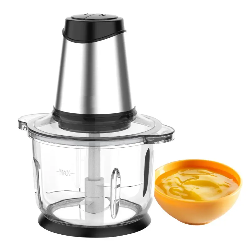 Molinillos de comida de cocina para el hogar, picadora de carne eléctrica de acero inoxidable, pequeña, automática, 2L, 3L, en venta