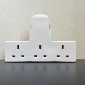 带USB C的双插头适配器，双向插头扩展多插座壁式充电器适配器，13A英国卧室3针电源插座 - Product Image 1