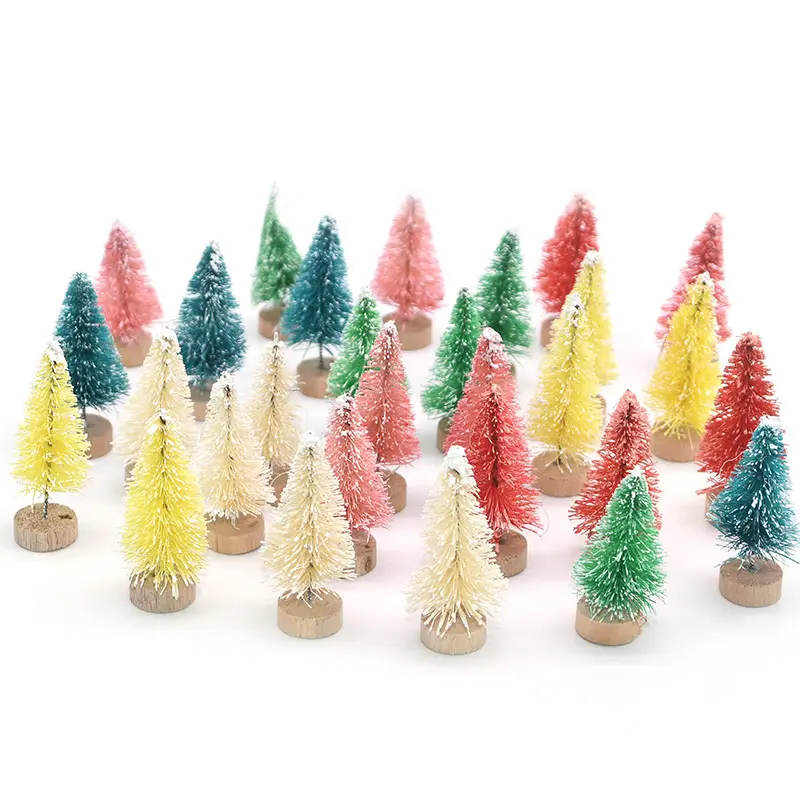 Mini árbol de Navidad pequeño de varios tamaños, pino falso, bricolaje, foto de Navidad, decoración de mesa de fiesta de Navidad, Año Nuevo