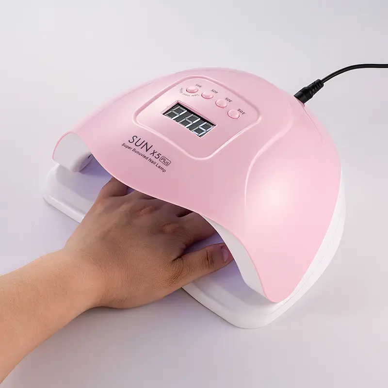 Домашняя автоматическая лампа 80 Вт для быстрой полировки геля для салона личной гигиены, портативная УФ светодиодная лампа для дизайна ногтей, сушилка