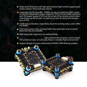SoloGood F722 60A Stack ICM42688P F722 controllore di volo ESC 3-6S LIPO FPV 7-10 pollici <span class=keywords><strong>RC</strong></span> FPV Freestyle droni
