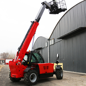 CE 4 tekerlekten çekiş EPA dizel motor teleskopik handler 17 metre bom heave 3ton yük teleskopik forklift 4WD telehandler - Product Image 2