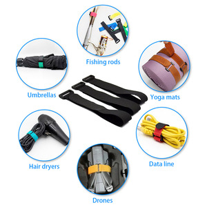 Jiehuan Factory's Customized Eco-friendly Adjustable Cinch <strong>Elastic</strong> Strap with Buckle Self-Adhesive <strong>and</strong> Heat Resistant <strong>Hook</strong> <strong>Loop</strong> - Product Image 5