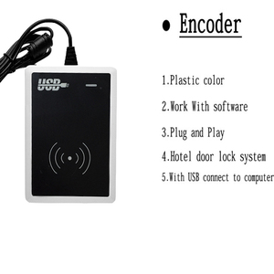 Programador de tarjeta USB RFID de proximidad de 13,56 MHz, máquina codificadora de llave de tarjeta de Hotel para tarjetas de Hotel