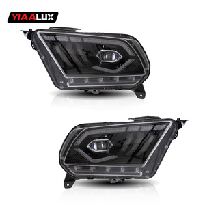 Vland Yiaalux toptan tam LED far dönüş sinyali araba başkanı işık ön lamba 2011-ford headlights Ford MUSTANG için ışıkları