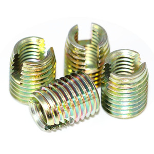 Fabrika özelleştirme konu onarım oluklu kendinden dokunarak dişli ekler M4 M5 M6 M8 M10 M12 M14 M16 M18 M24 - Product Image 5
