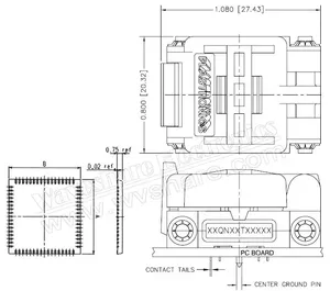 Waveshare QFN8 TO DIP8 (<strong>D</strong>) Plastronics QFN IC <strong>Programmer</strong> Adapter Test Socket 3*2 mm 0.5Pitch for QFN8 MLF8 MLP8 Package - Product Image 4