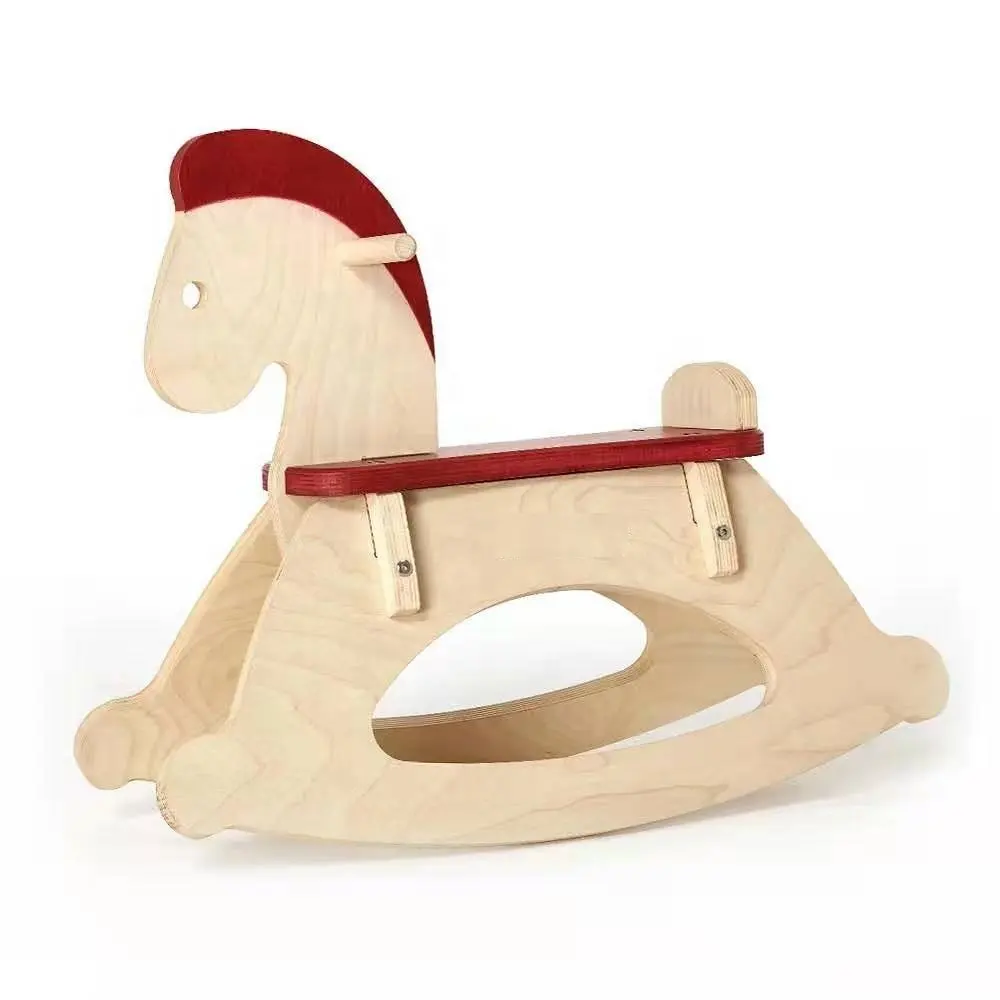 Animal Mecedor de madera para montar a caballo, caballo de juguete para niños