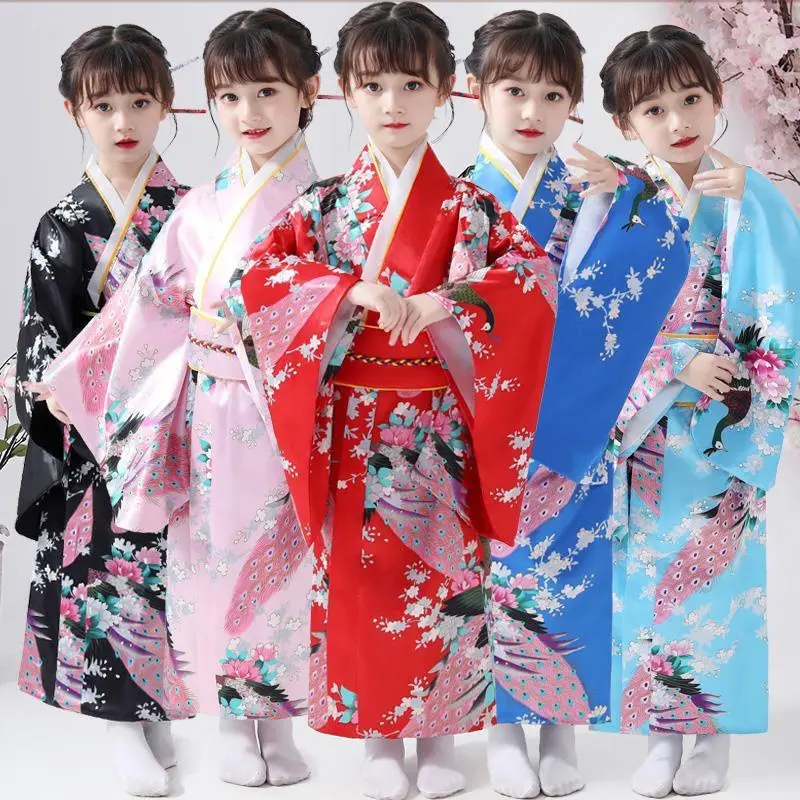 Детское платье-кимоно для девочек