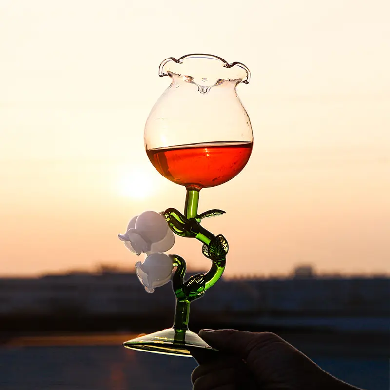 שושן של עמק לוליטה יין משקפיים 250ml 9oz חמוד ייחודי בצבע בציר שמפניה גביע כוס