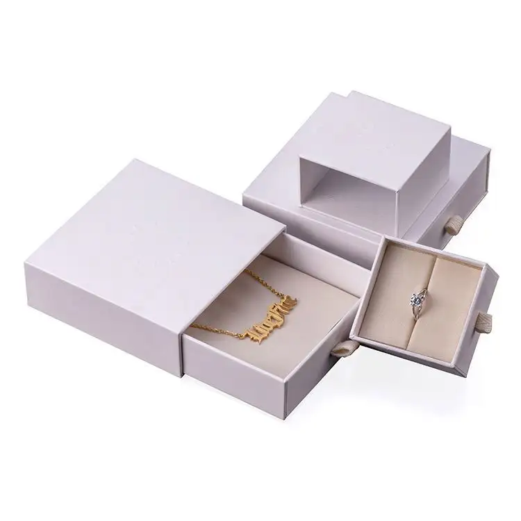 Scatola di legno su misura fabbrica di lusso pasticcere doppio anello boxom bianco piccolo doppio anello scatola di carta scatola di legno