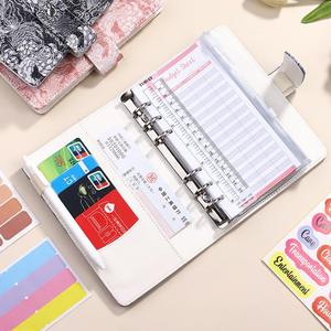 Luxury A5 Checkered Budget Binder 6 Ring Pu Leather Grid Pattern Cash Budget Binder <strong>Notebook</strong> Planner Shell <strong>With</strong> Custom <strong>LOG</strong> - Product Image 3