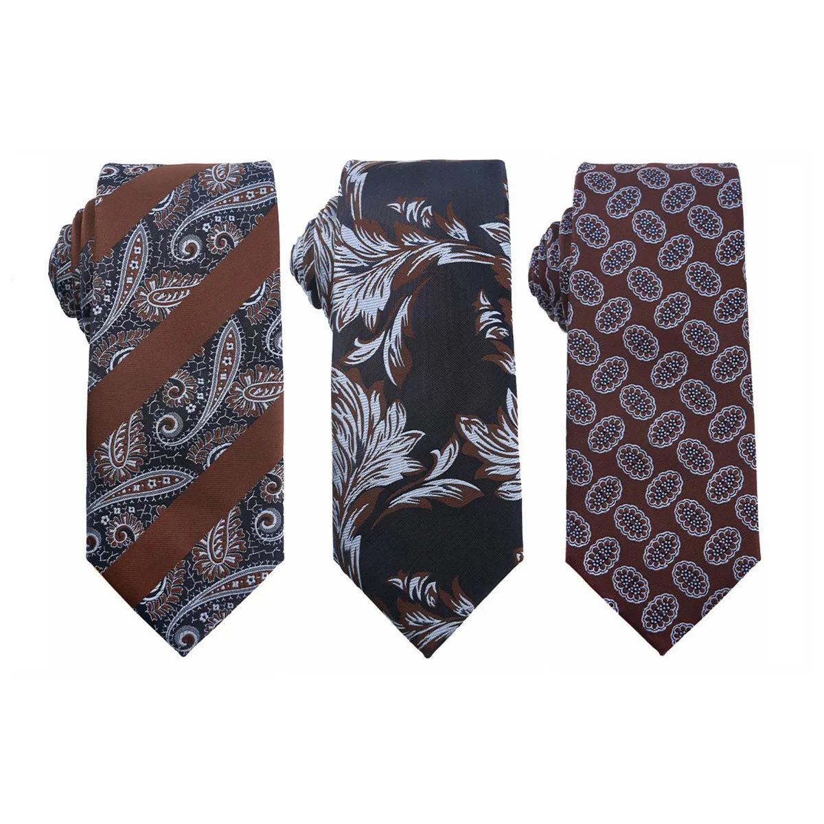 Corbatas marrones de lujo para hombres, corbatas de tienda de Cachemira, regalos para padres