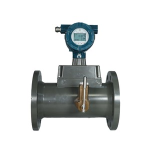 4'' DN100 Gas Turbine Flow Meter Natural Gas <strong>Flowmeter</strong> with LCD <strong>Pulse</strong> 4-20mA <strong>Output</strong> - Product Image 1