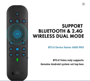 2.4G BT5.0 çift mod hava fare IR öğrenme yeni gandroid TV kutusu Pro BT kablosuz ses uzaktan kumanda ile arkadan aydınlatmalı ışık için - Product Image 2