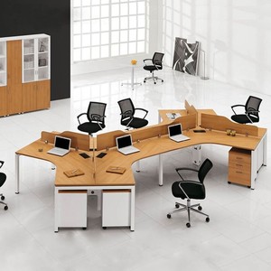 Mesa de oficina ejecutiva de madera de acero modular moderna, organizador de oficina, cubículo, ordenador, estación de trabajo, escritorio modular - Product Image 3