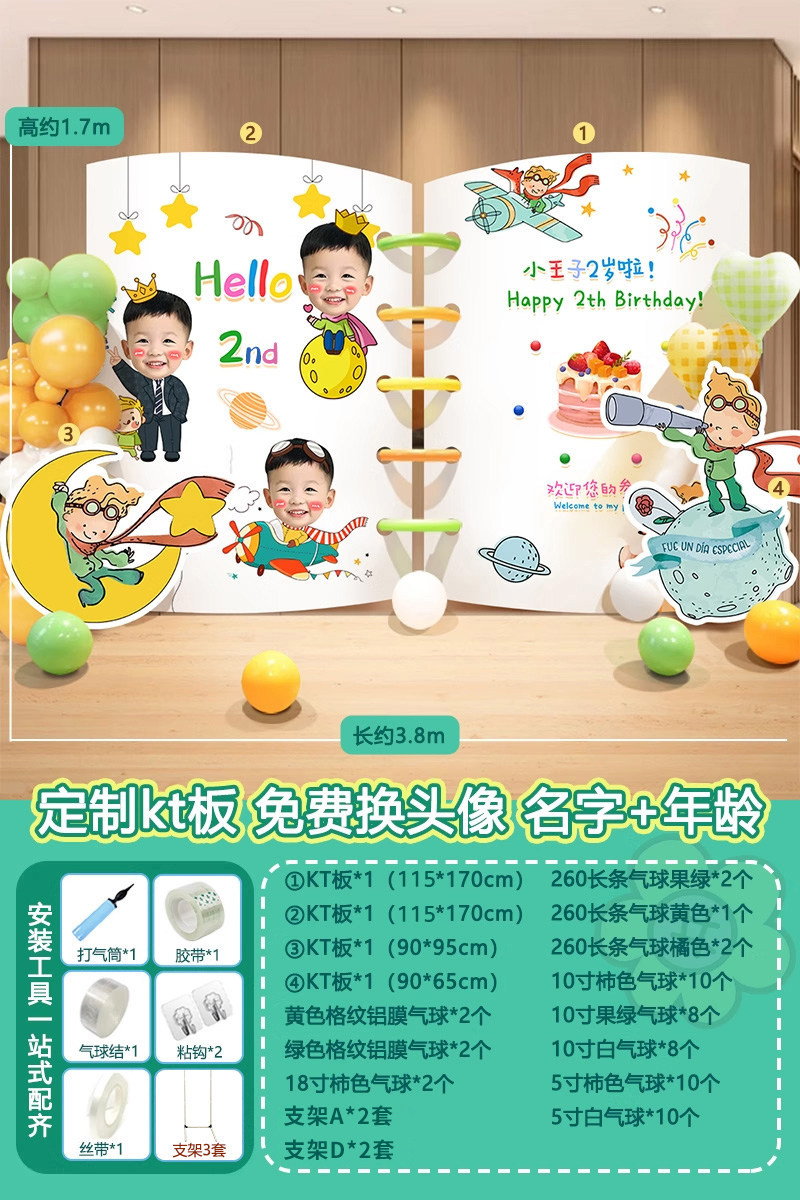 Birthday gift book decoration-male treasure little prince 16
