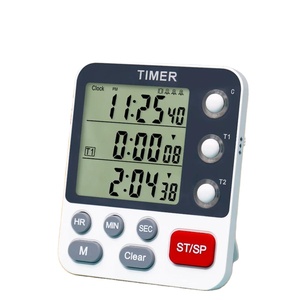 Temporizzatore digitale doppio da cucina 3 canali Count UP Timer di cottura grande Display allarme Volume ad alto Volume con supporto magnetico