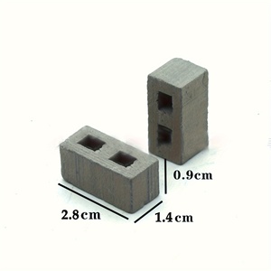 असली मिनी ईंटों, 1/12 स्केल रेड + 48 पैक - Product Image 3