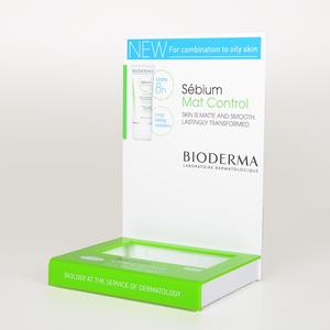 Prodotto di stampa digitale acrilica a colori Glorifier unità cosmetiche Display da banco supporto pubblicitario per zoccolo cosmetico