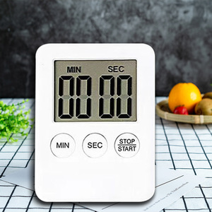 Timer da cucina quadrato Super sottile con schermo digitale LCD a 5 colori per cucinare l'allarme conto alla rovescia con magnete in plastica Temporizador - Product Image 3