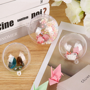 工場直販ラウンドプラスチッククリアボールオープン8cmラージサイズデコレーションボール装飾品3cmスモールボールハンギング - Product Image 6