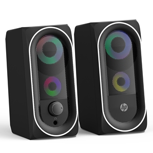 HP-Altavoces estéreo de 6W con cable USB 2,0 para ordenador, con mando de control de volumen e iluminación de 3,5mm AUX RGB, originales, USB - Product Image 2