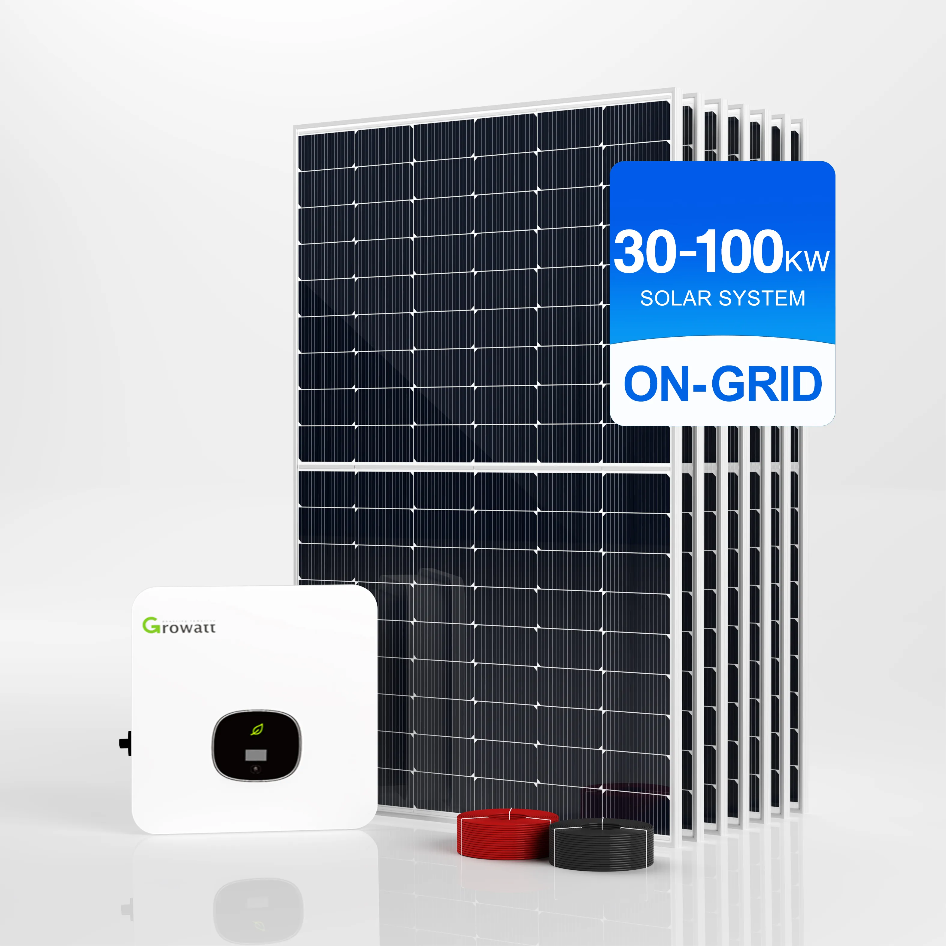 Sunket 1MW 2MW 3MW 10MWバッテリーなしのグリッド太陽光発電システム上の商用および産業用電気太陽エネルギーシステム